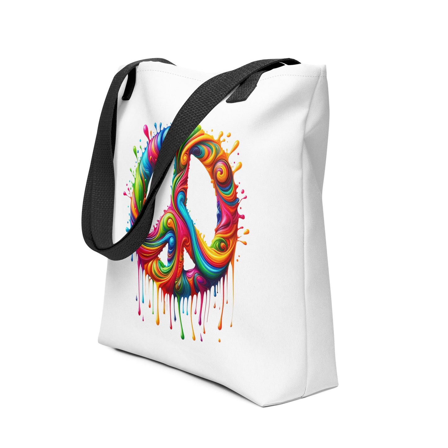 Dripping Colors of Peace Tote Bag