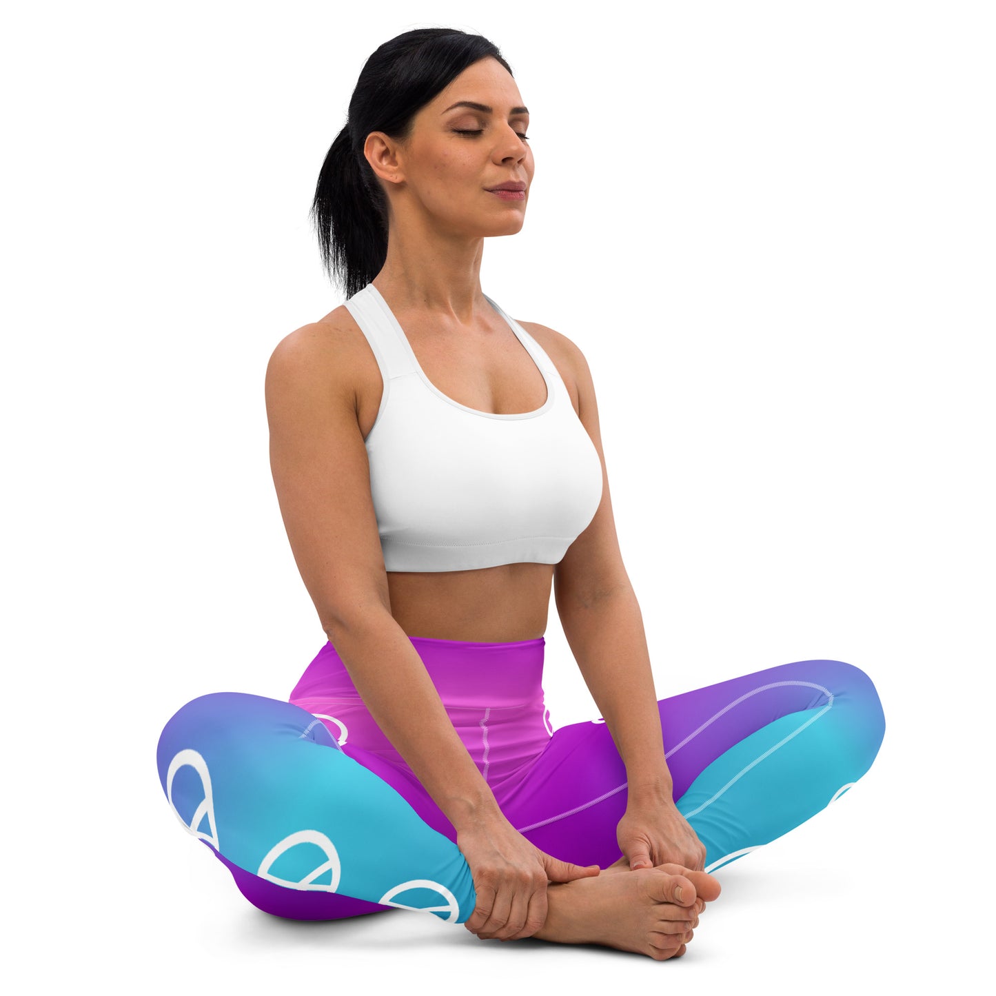 Blue-ming Peace Yoga Leggings