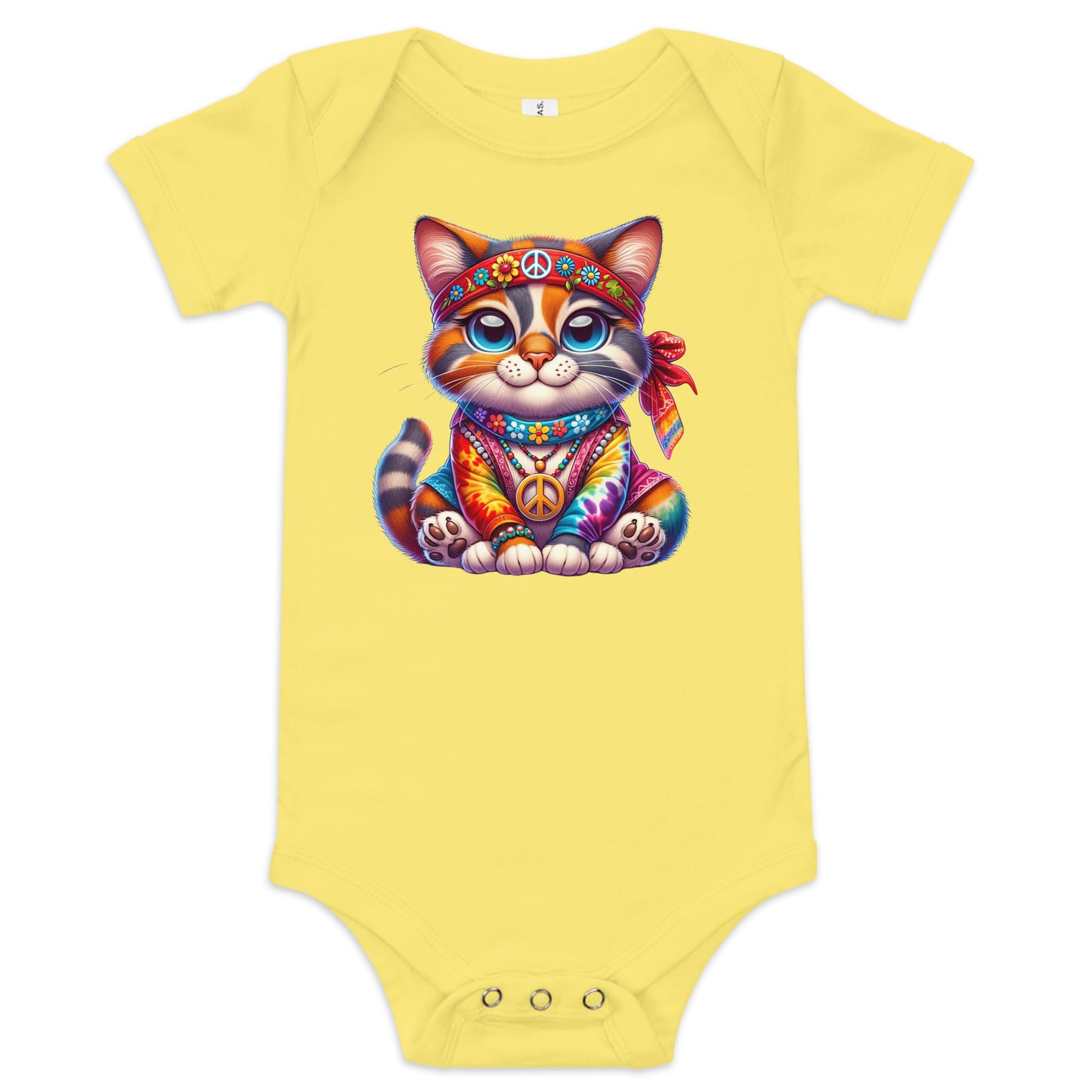 Hippie Cat Baby Bodysuit