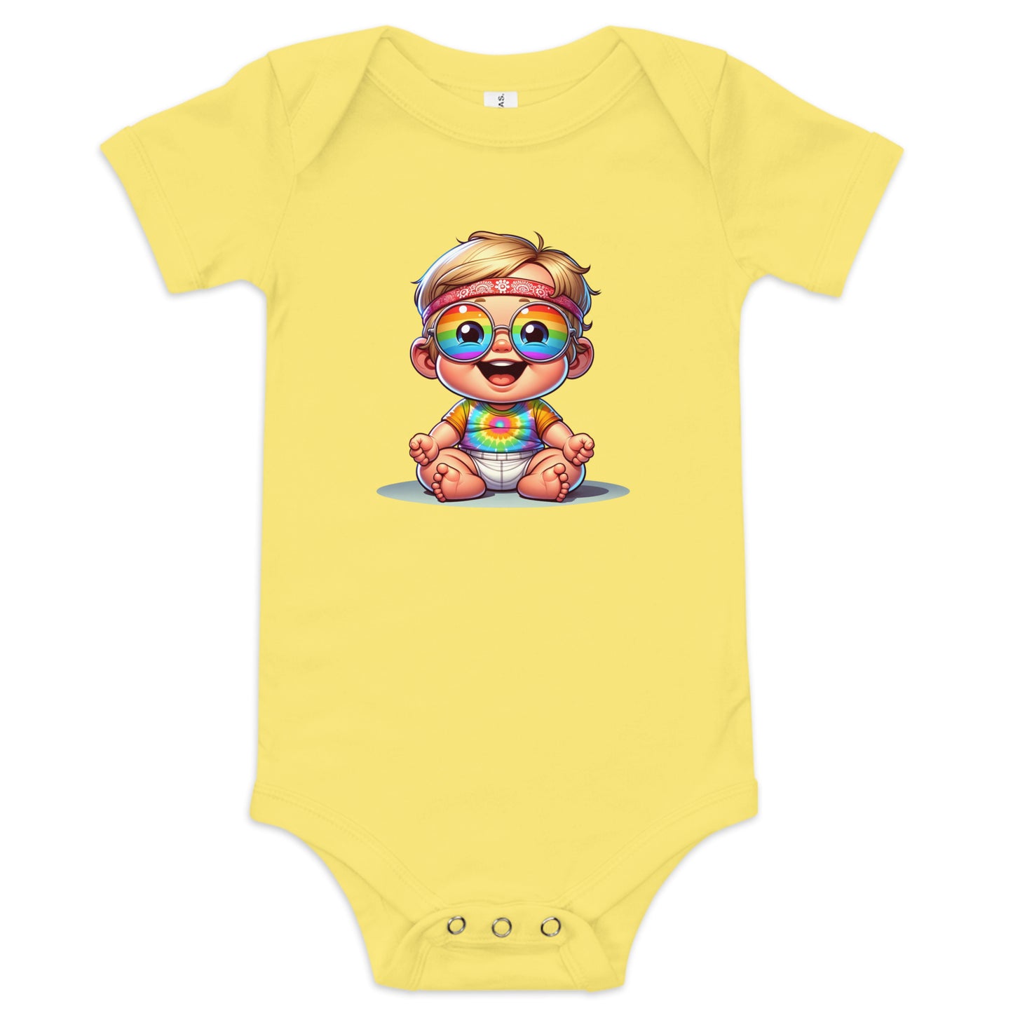 Hippie Little Boy Baby Bodysuit