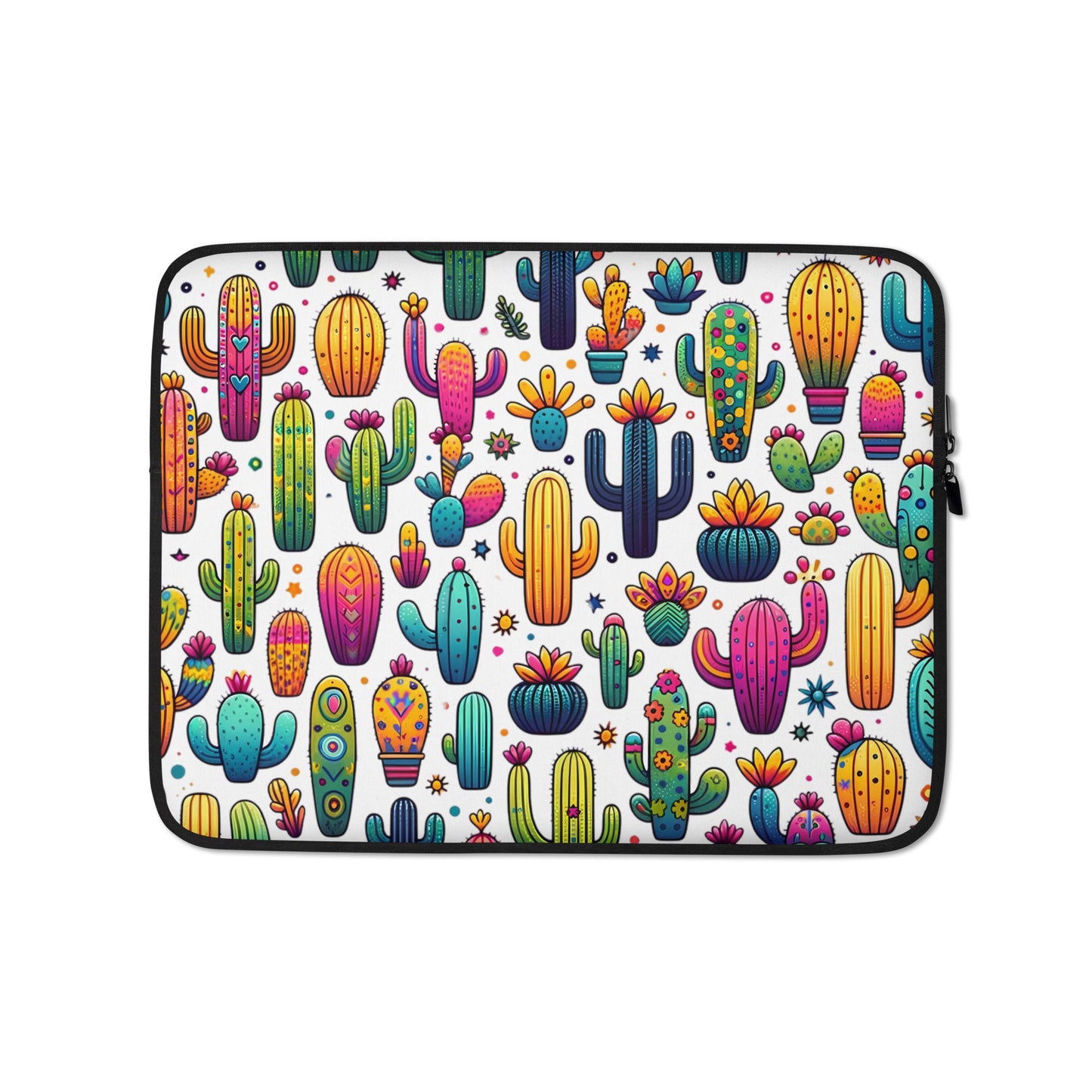 Boho Colorful Cactuses Laptop Sleeve