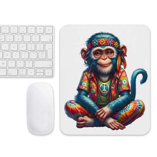 Soulful Hippie Monkey Mouse pad