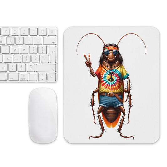 Funky Hippie Cockroach Mouse pad