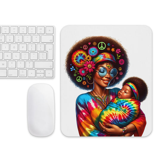 Hippie Mama & Baby Mouse Pad
