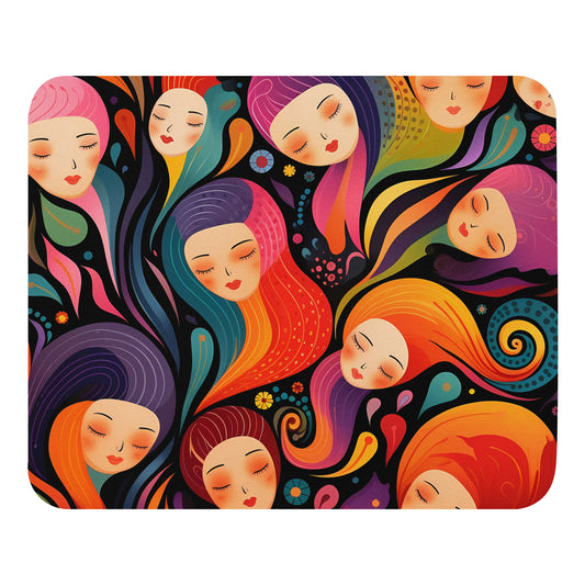 Colorful Women Mouse Pad