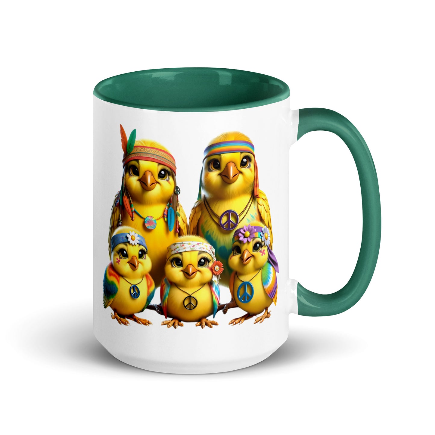 Hippie Parakeet Family Mug