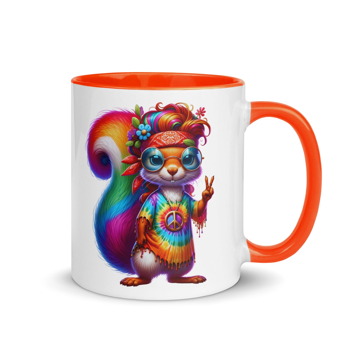 Rad Hippie Squirrel Mug