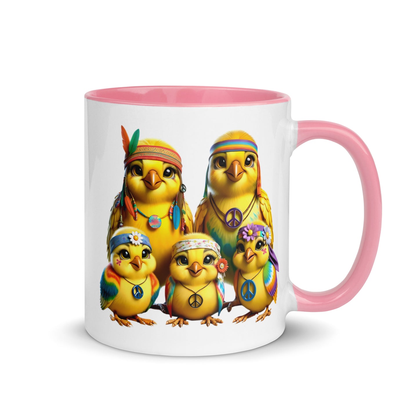 Hippie Parakeet Family Mug