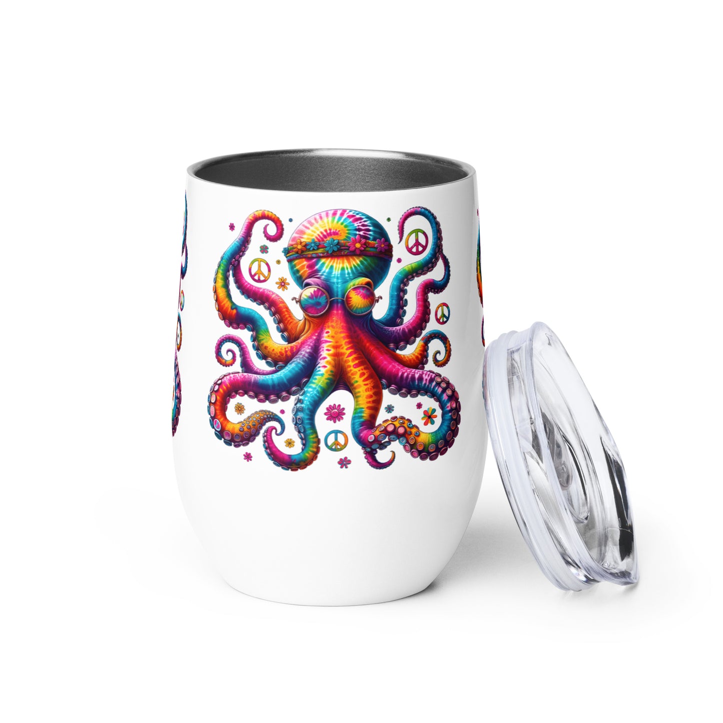 Hippie Octopus Wine Tumbler