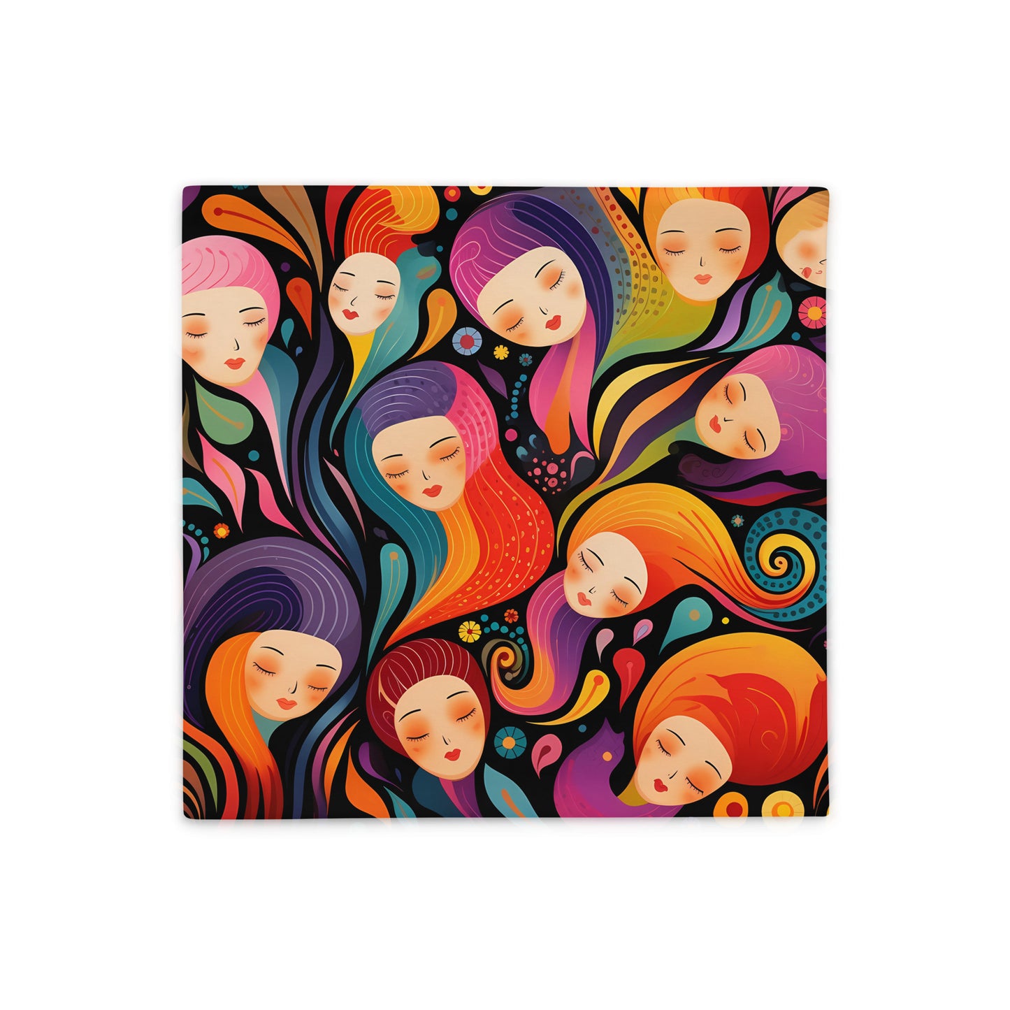 Colorful Women Pillow Cover
