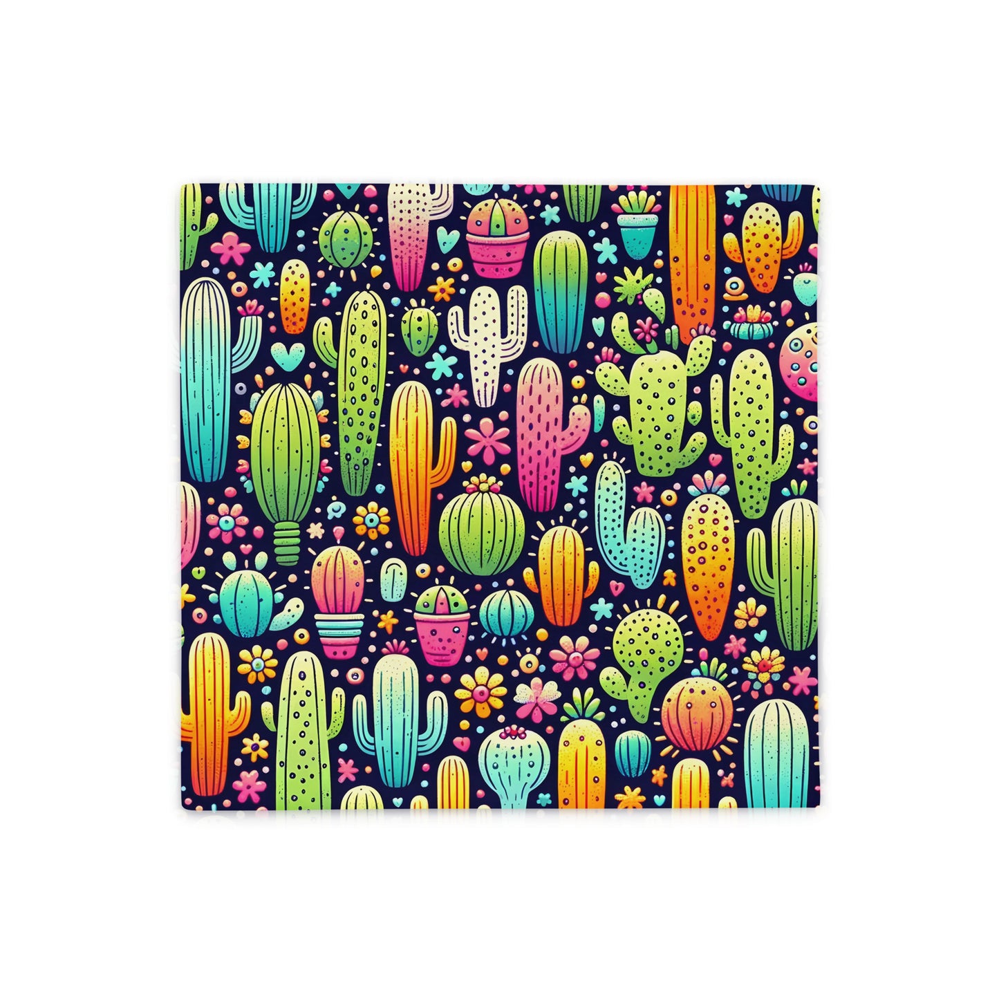 Colorful Cactus Pillow Cover