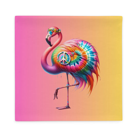 Hippie Flamingo Pillow Cover