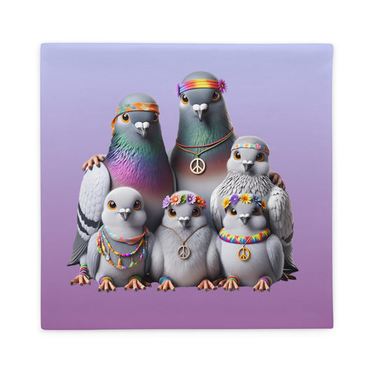 Groovy Pigeons Pillow Cover