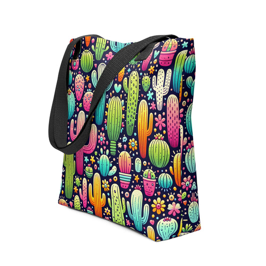 Colorful Cactuses Tote Bag