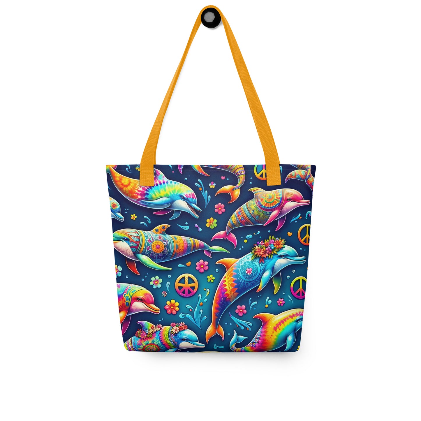 Hippie Dolphin Tote Bag