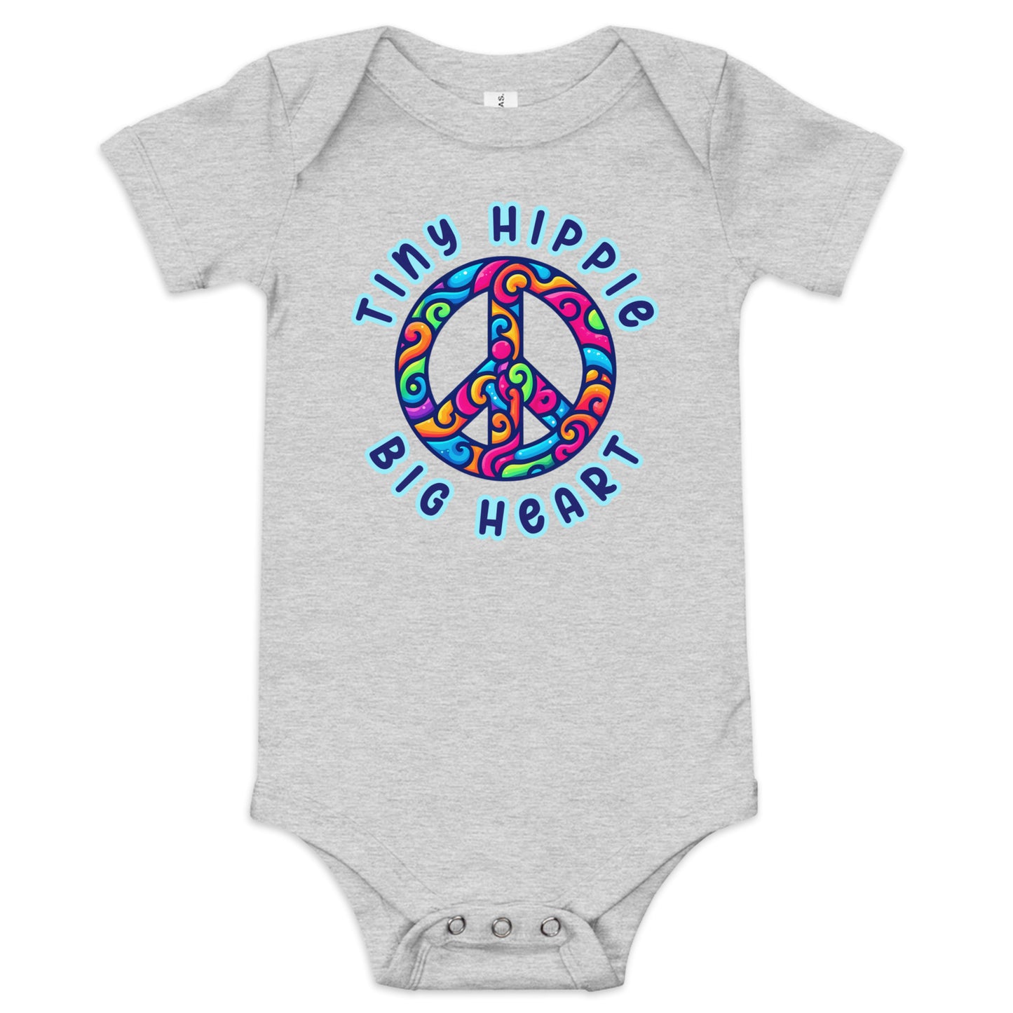 Tiny Hippie, Big Heart Baby Bodysuit