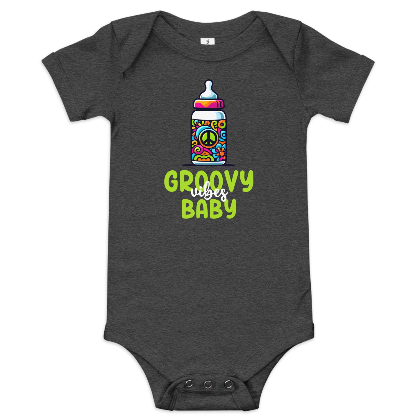 Groovy Baby Vibes (green) Baby Bodysuit