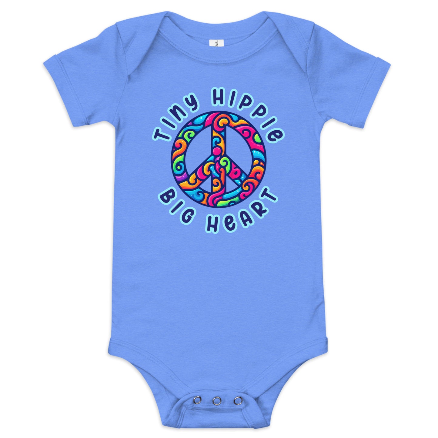 Tiny Hippie, Big Heart Baby Bodysuit