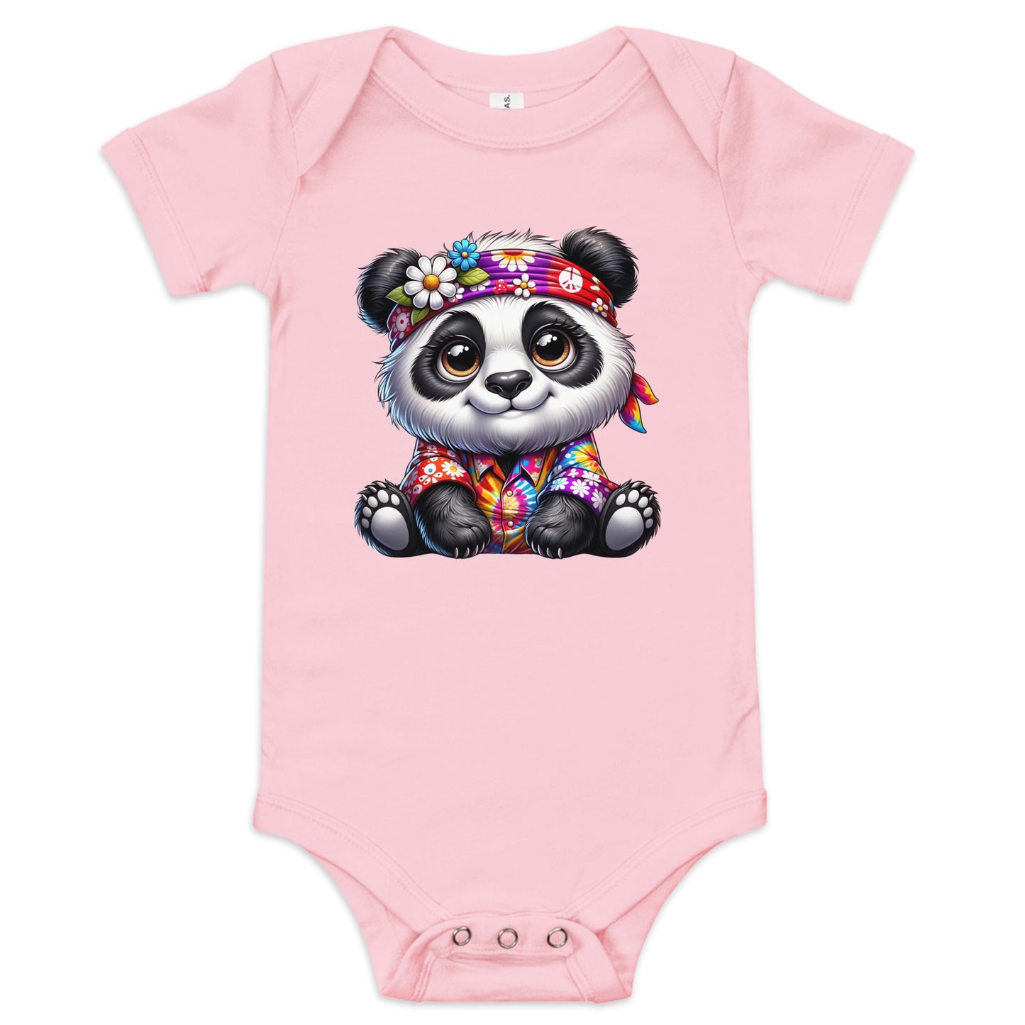 Hippie Panda Baby Bodysuit