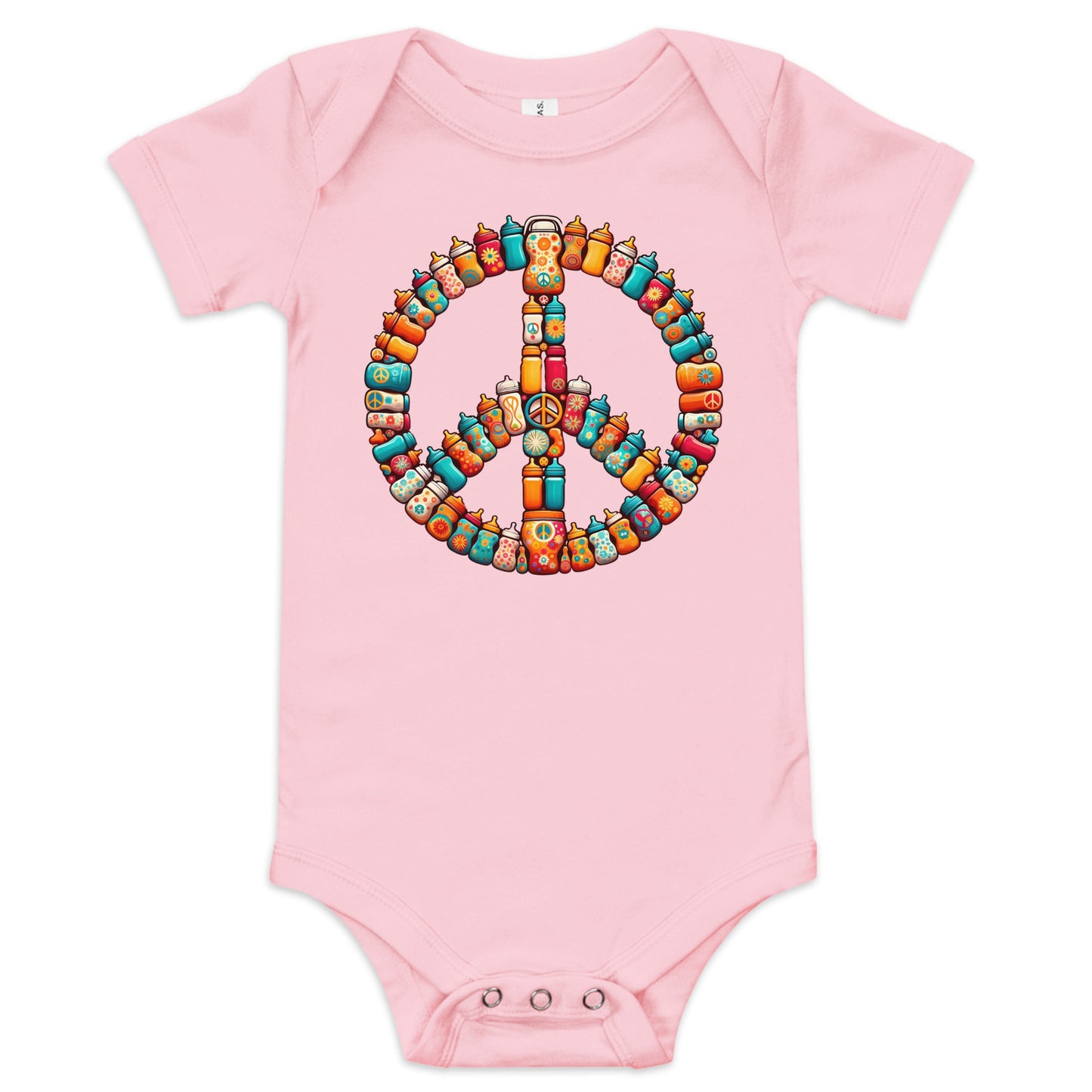 Peace & Feeding Bottles Baby Bodysuit