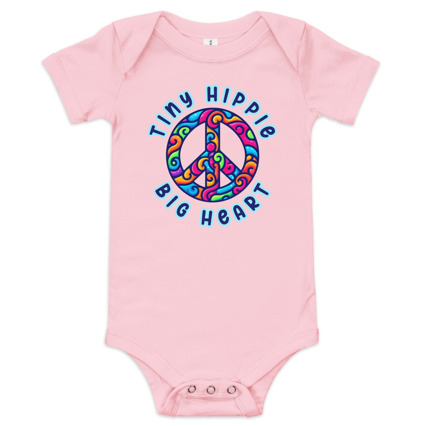 Tiny Hippie, Big Heart Baby Bodysuit