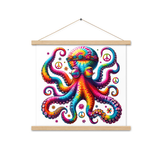 Hippie Octopus Poster with hangers