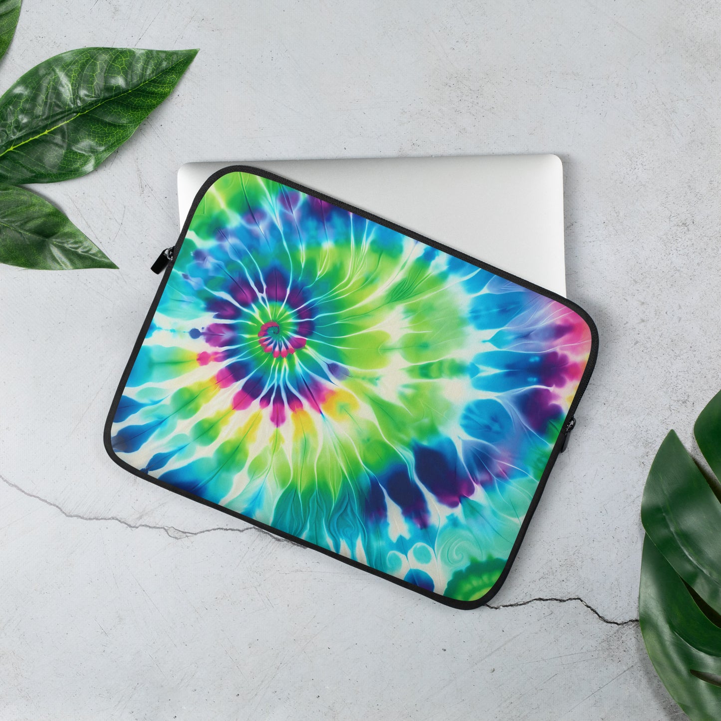 Tie-Dye Abstract Laptop Sleeve, Hippie Colorful Laptop Case, 13inch & 15inch Laptop Sleeve