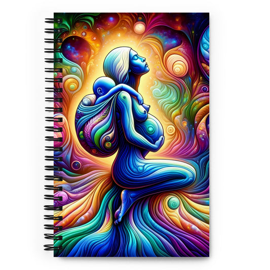 Psychedelic Pregnant Woman Spiral Notebook