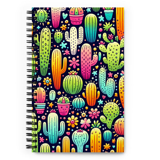 Colorful Cactuses Spiral Notebook