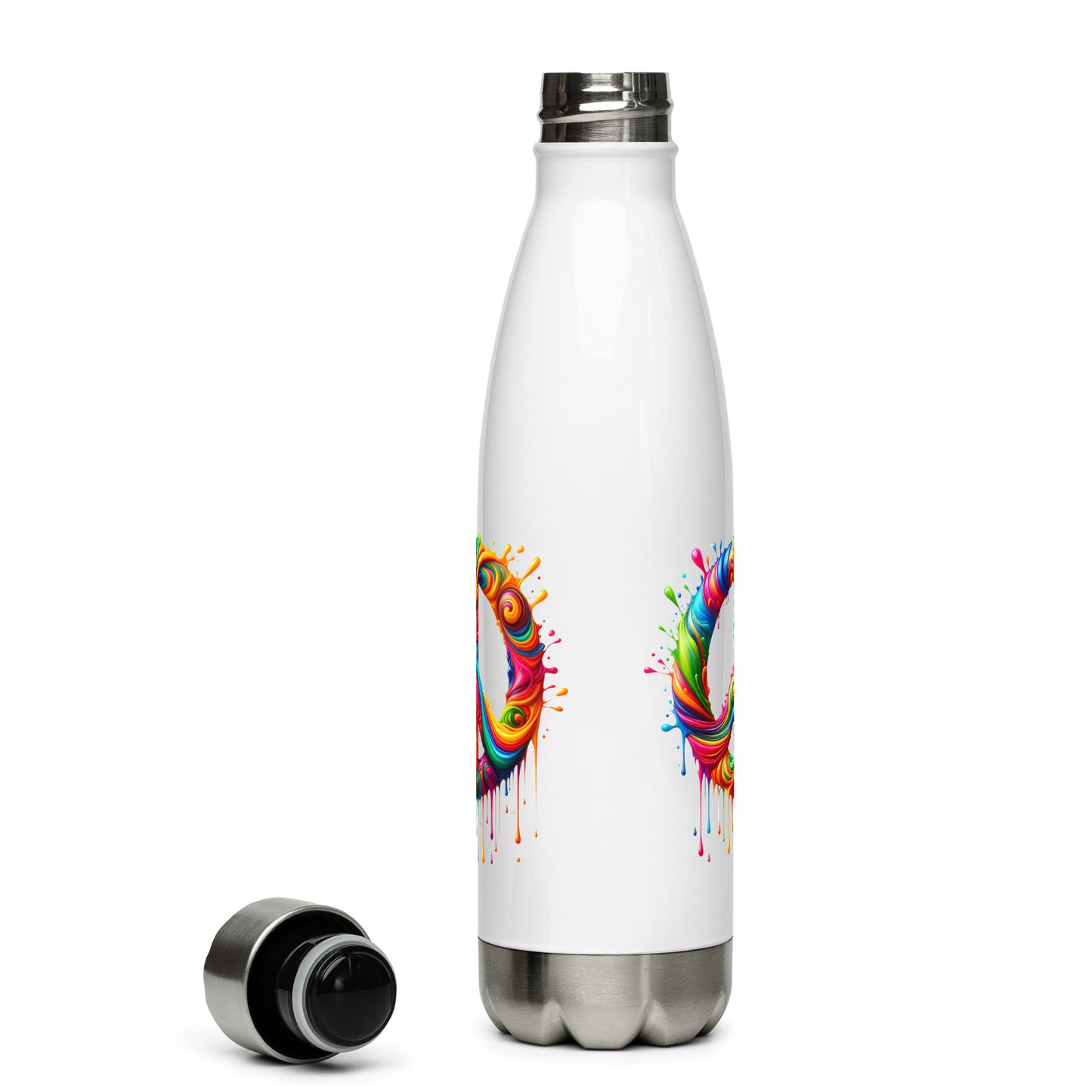 Dripping Colors of Peace Stainless steel water bottle