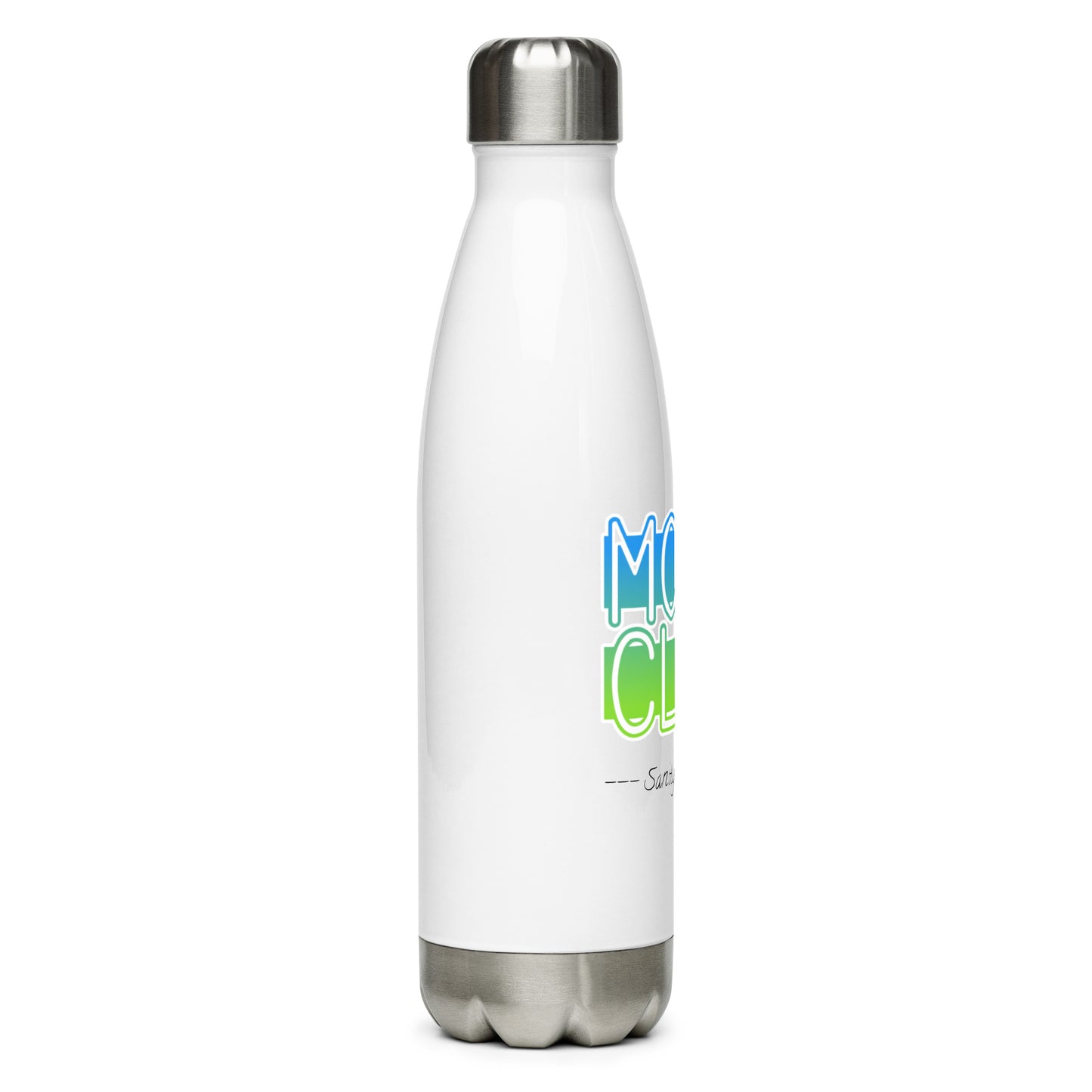 Moms Club -Sanity Optional Stainless Steel Water Bottle (blue-green)