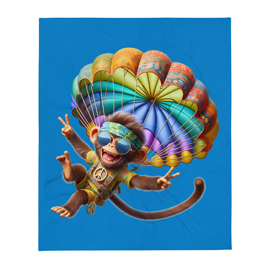 Parachute Primate Throw Blanket