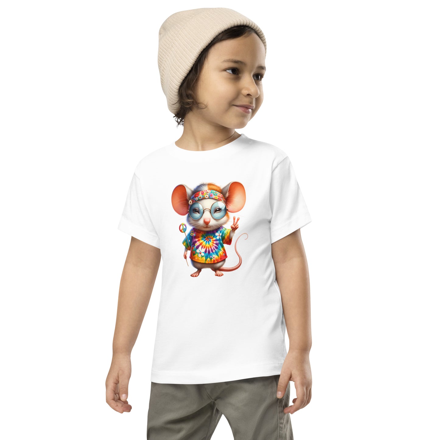 Funk-tastic Hippie Mouse Toddler Tee