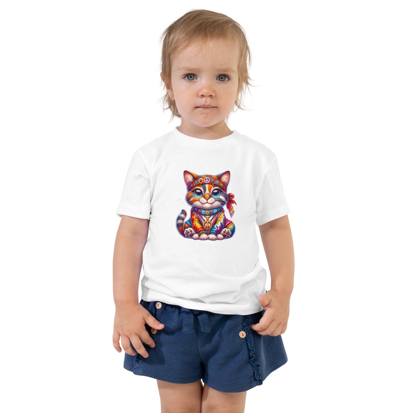 Hippie Cat Baby Toddler Tee