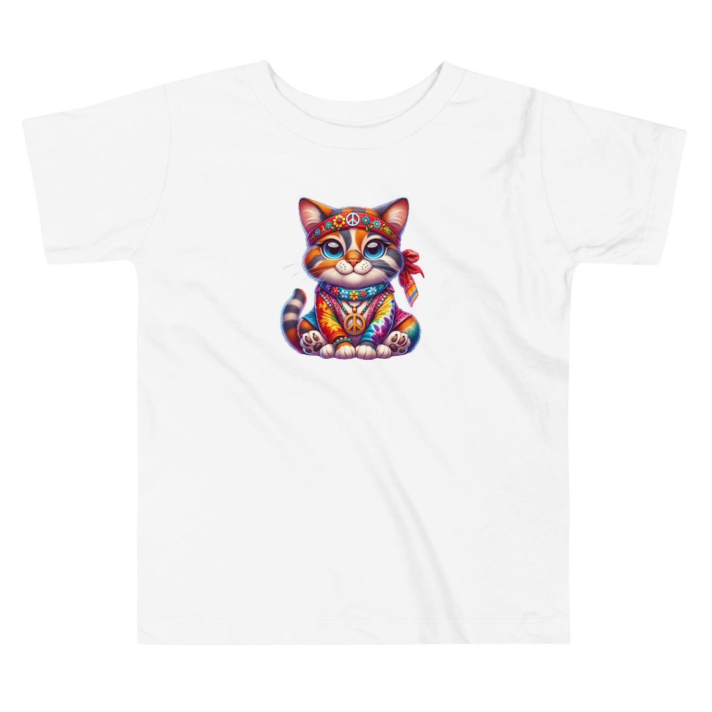 Hippie Cat Baby Toddler Tee