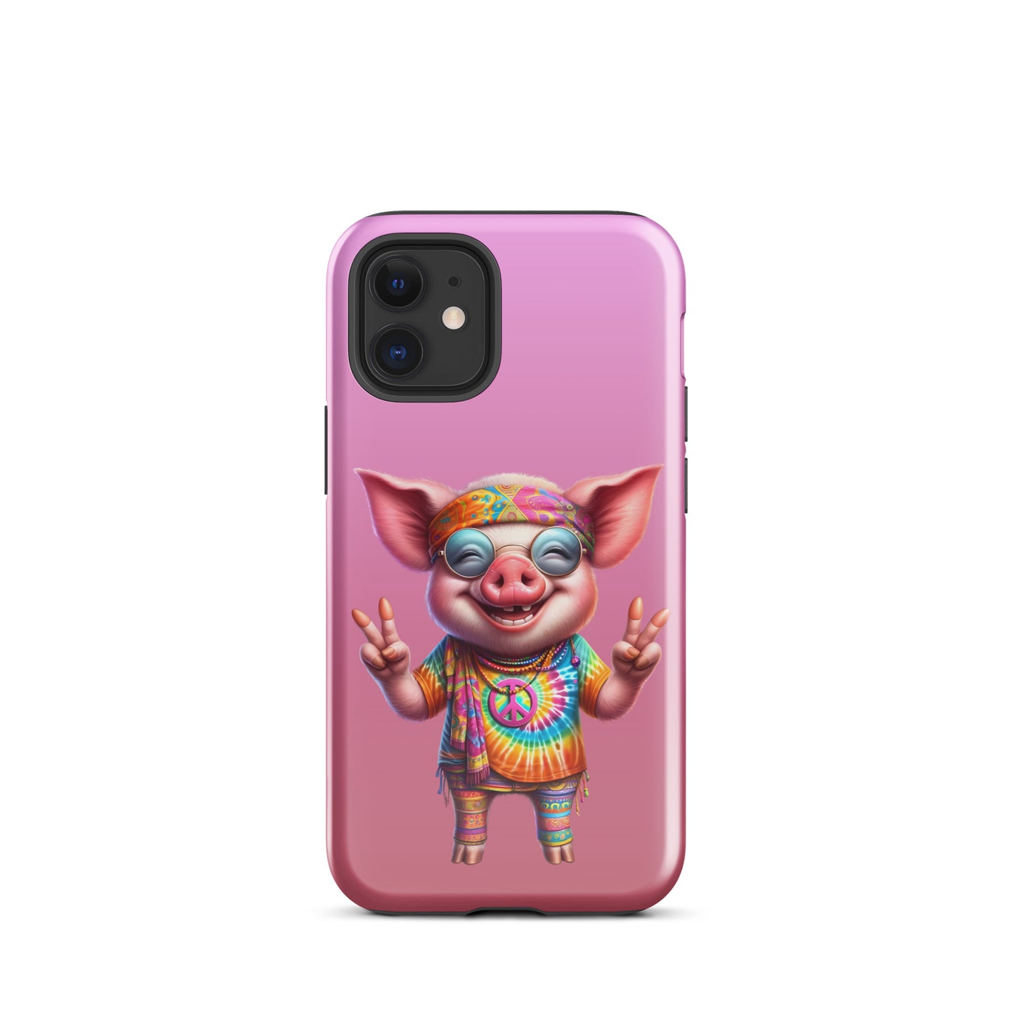 Free-Spirited Hippie Pig iPhone Case