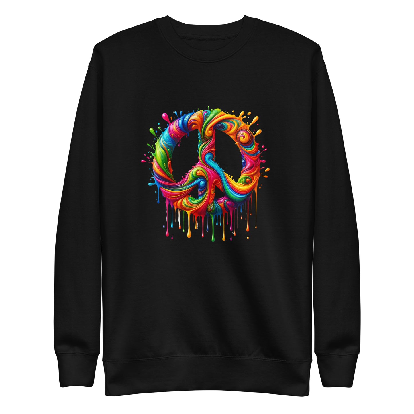 Dripping Colors of Peace Women Sweatshirt