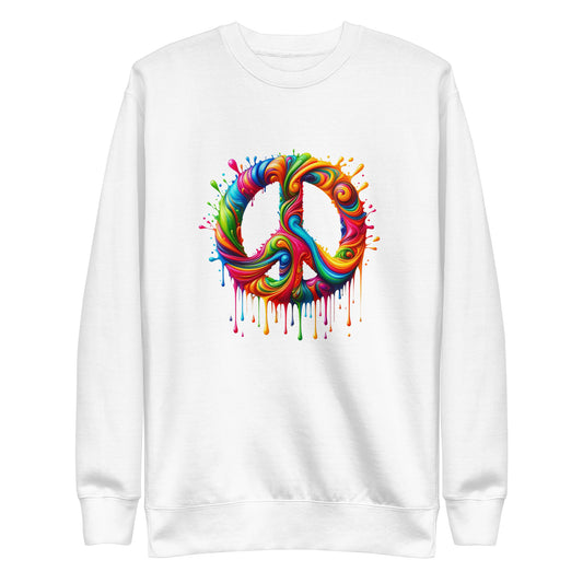 Dripping Colors of Peace Women Sweatshirt