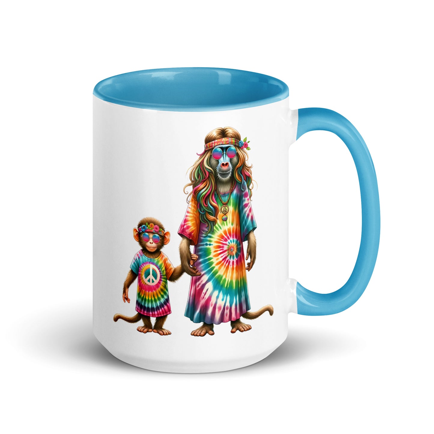 Hippie Monkey Mama and Child Mug