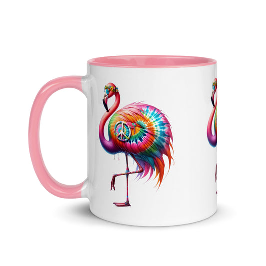 Colorful Hippie Flamingo Mug