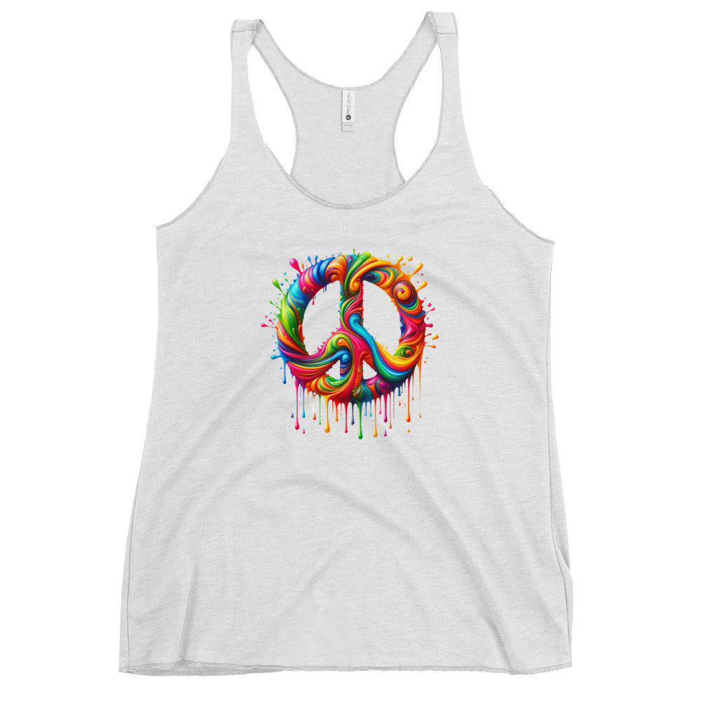 Dripping Colors of Peace Women's Tank