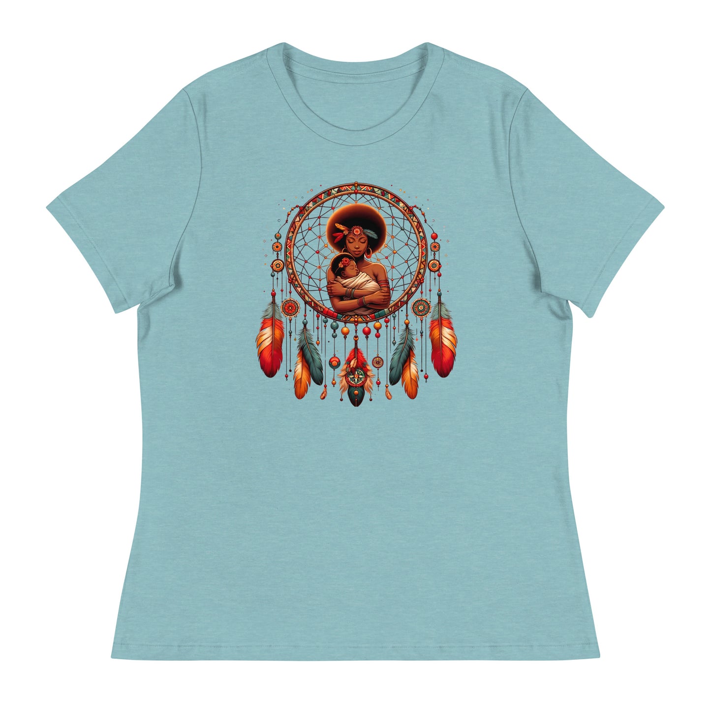 Afro Mom & Baby Dreamcatcher Women's Relaxed T-Shirt