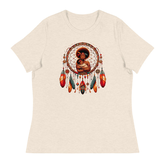 Afro Mom & Baby Dreamcatcher Women's Relaxed T-Shirt