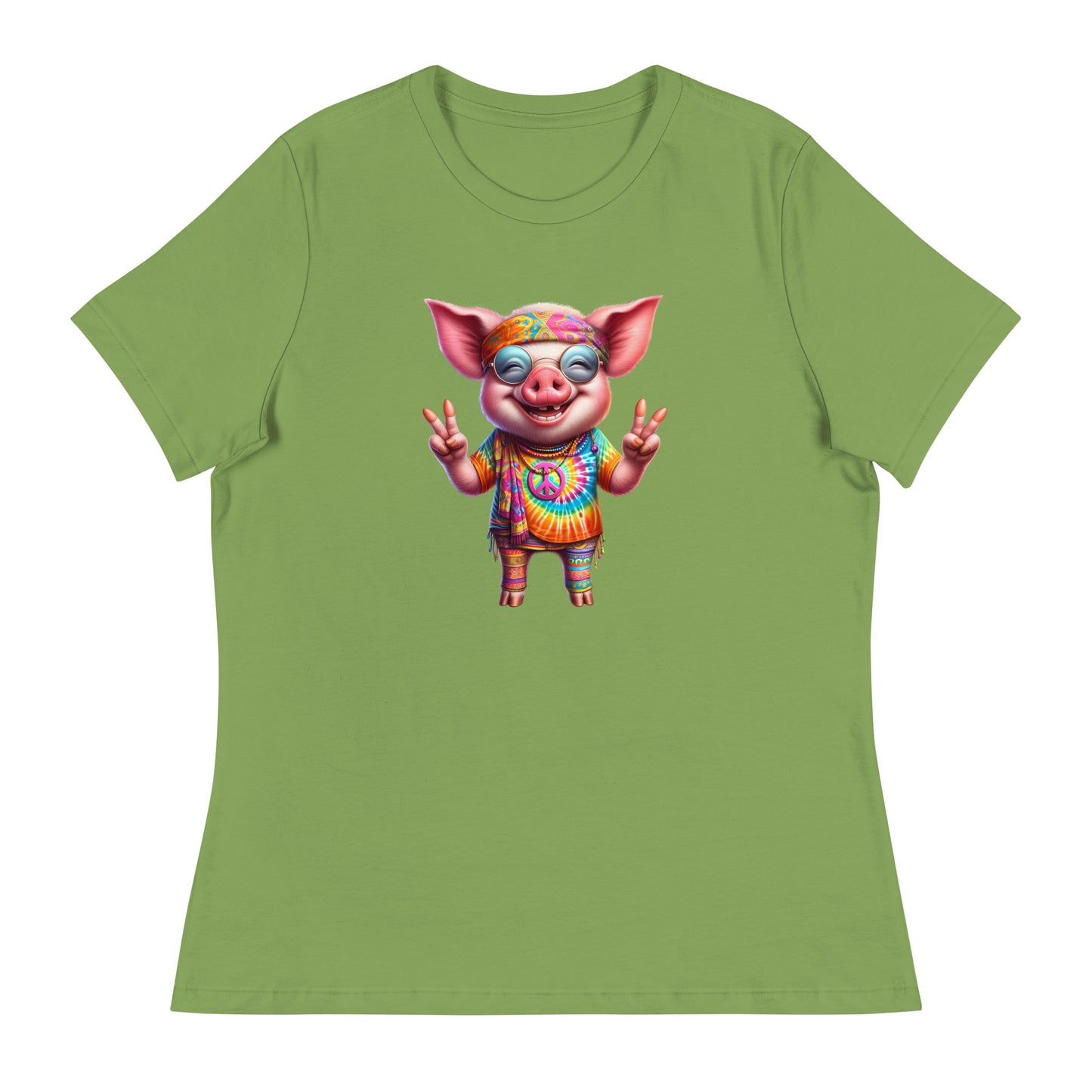 Free-Spirited Hippie Pig Women's T-Shirt