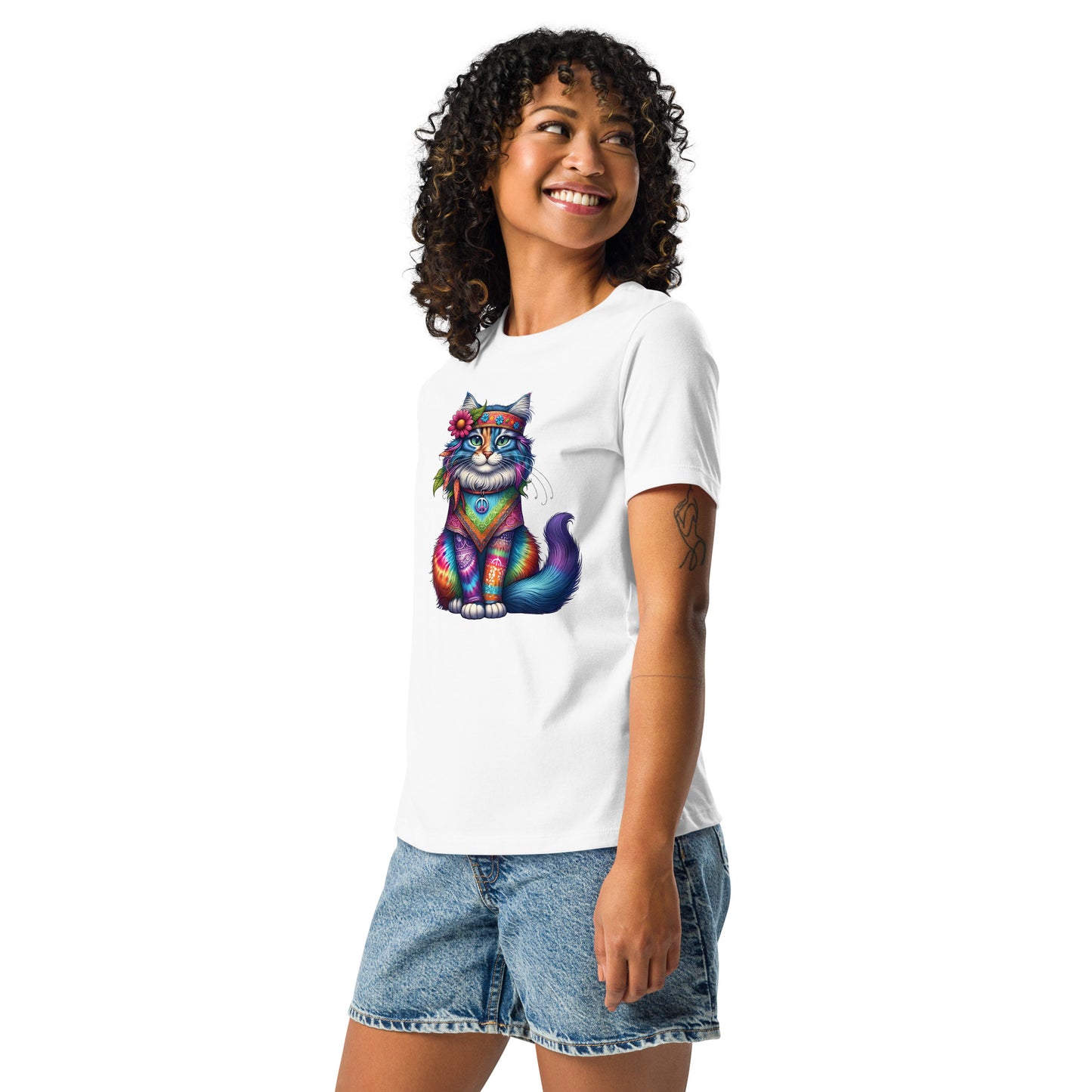 Zen Hippie Cat Women's T-Shirt